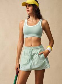 VARSIVA 夏季纯色抽绳腰运动裙短裤