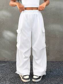 Coolane Kids Tween Girls Black Pants Back To School Clothes Clothes Mommy And Me Kpop Y2k Wide Leg Checkered Cargo Pants Football/Volleyball Thanksgiving Halloween Costume Christmas Sweatpants Spring/Fall/Winter