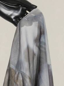 SHEIN ICON T-shirt décontracté fendu imprimé pour femmes - Multicolore - Voir 10