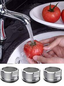 4PCS Aerators Water Saving Faucet Tap Nozzle Thread Replaceable Kitchen Faucet Filter Mouth Bathroom Faucet Bubbler Bathroom Parts - Silver - View 8