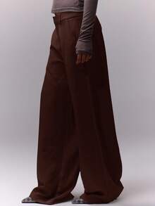 MUSERA 宽松修身长裤，复古优雅，适合夏季、休闲度假、商务休闲、秋季晚宴等场合。 - 棕色 - 查看 4