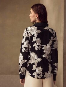 MOTF PREMIUM EMBROIDERED BUTTON UP SHIRT - Black - View 4