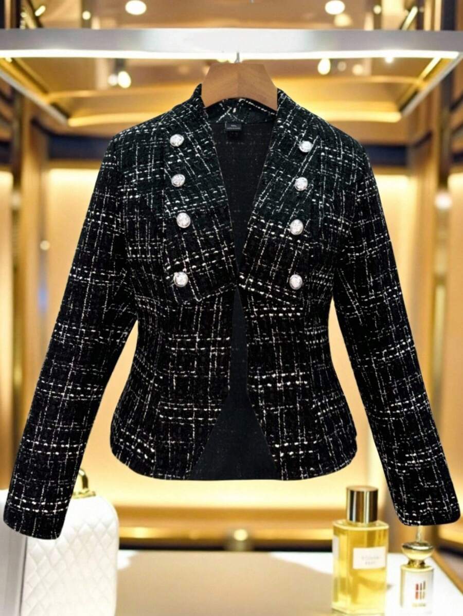 GlowEve CURVE Elegant And Casual Winter Woolen Fabric For Plus-Size Ladies Fall Cloth For Women Autumn - Black - View 1