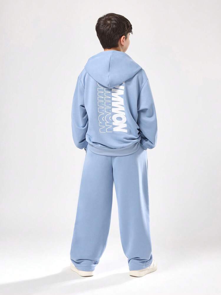 Hooded Sweatshirt And Jogger Set With Logo