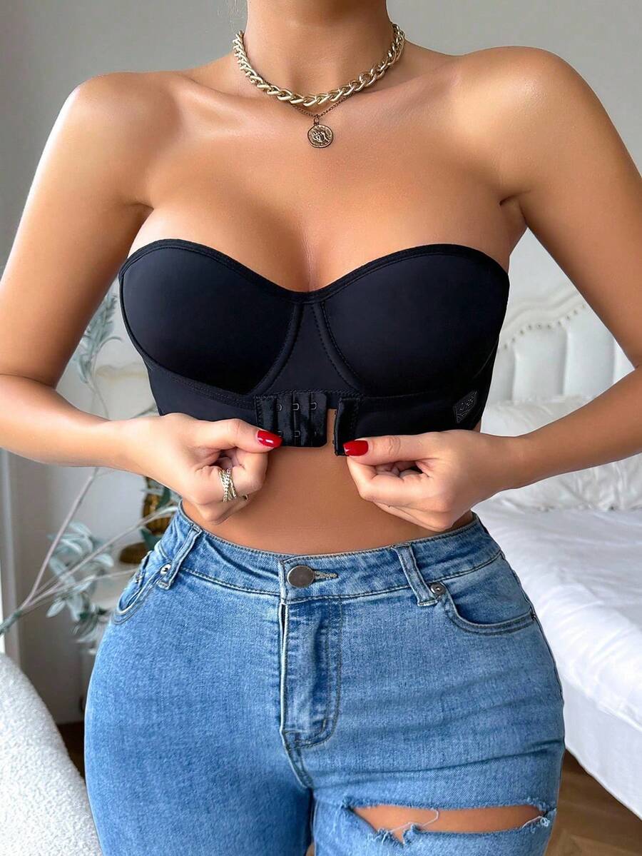 Women's Underwear Simple Underwire Padded Bra (1pc) Lingerie - Black - View 1