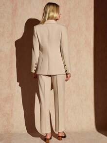 Bóhologie Women's Beige Blazer And Trousers Suit Set - Beige - View 2