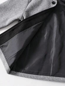 SHEIN Young Boy Button Front Overcoat Without Tee Fall Winter