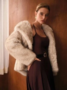 MOTF PREMIUM 优雅仿毛领短夹克，秋冬