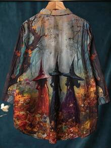 EMERY ROSE Blusas de talla grande para Halloween - Multicolor - Ver 2