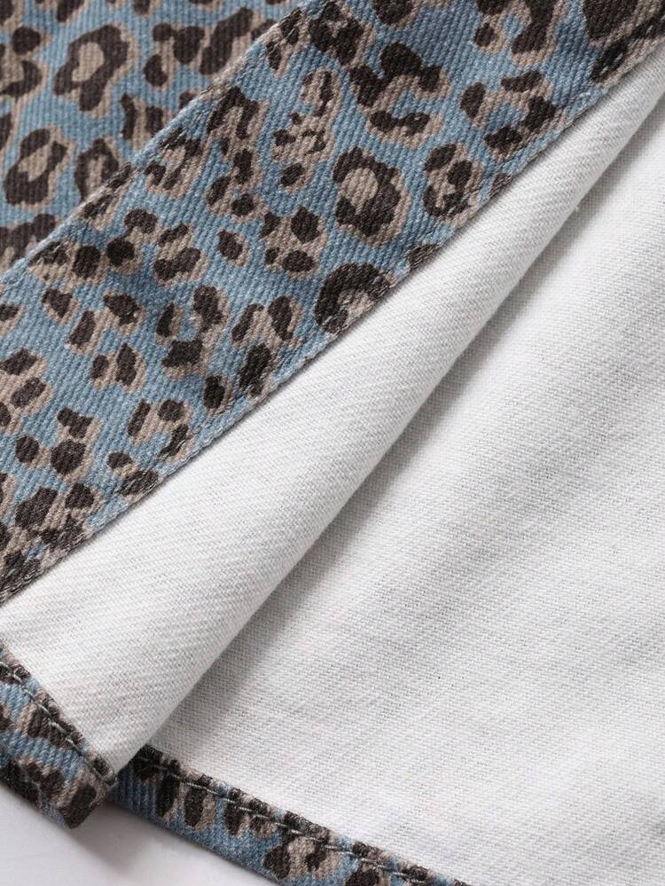 Women's Leopard Print Lapel Loose Casual Jacket