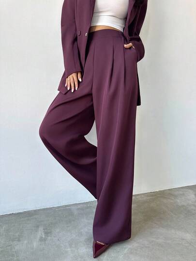 Firerie 女士优雅阔腿褶皱宽松裤