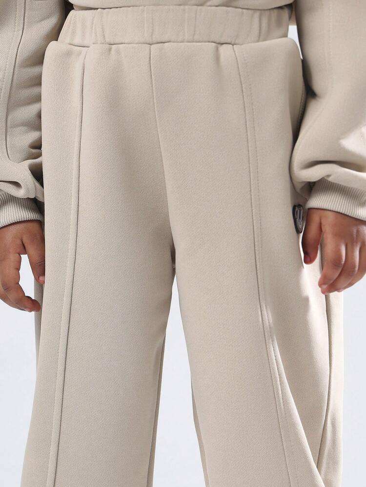 Felpa oversize con logo orso e jogger coordinati