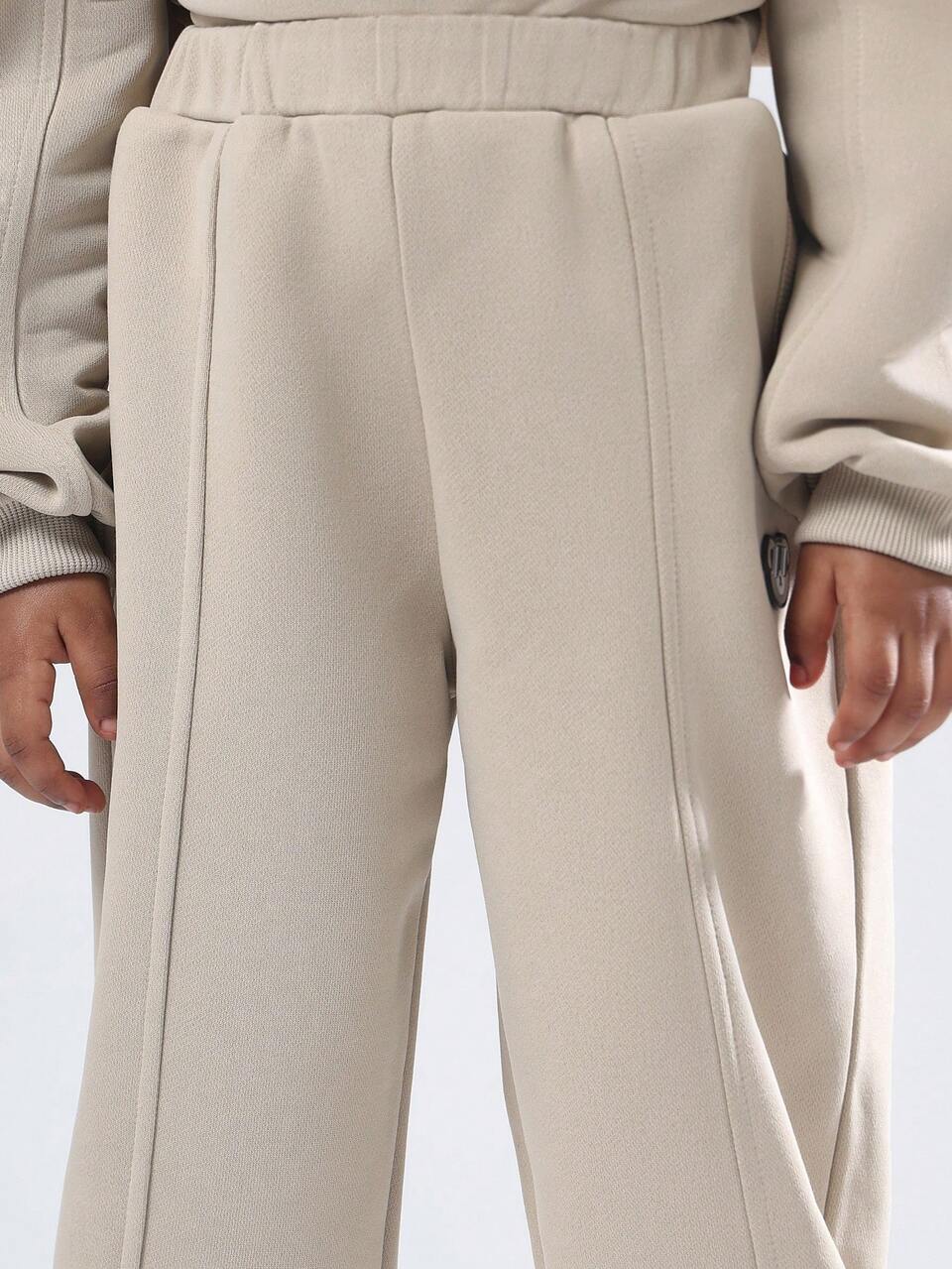 Felpa oversize con logo orso e jogger coordinati