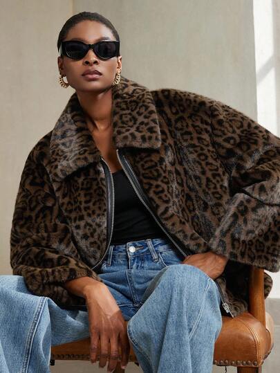 Aveloria Modichic Chaqueta de invierno de piel de visón de lujo con parches, abrigo esponjoso de estilo retro americano con cremallera de metal, ropa de abrigo casual gruesa y cálida para mujer, chaqueta de aviador con forro de borreguito para fiestas y vacaciones