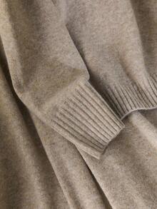 CosyJoli 大码女式休闲日常简约纯色落肩宽松套头衫和阔腿毛衣裤套装，秋冬