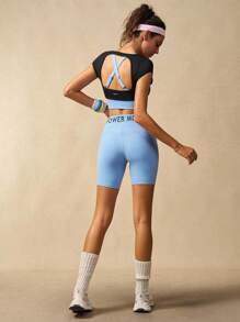 VARSIVA Bộ đồ tập luyện cho nữ gồm 3 món áo crop top, áo ba lỗ và quần short, bộ đồ thể thao dành cho nữ - Nhiều màu - Xem 6