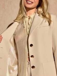 Bóhologie Women's Beige Blazer And Trousers Suit Set - Beige - View 6