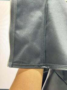 StreetHx Sexy Faux Leather Vest Top With Metal Zipper, Slim Fit