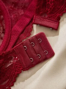 Charlaine Juego de 3 sujetadores con aros y lazo de encaje, copa 3/4 - Multicolor - Ver 4