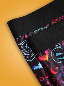 少女舒适柔软万圣节南瓜印花内裤