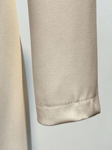 Franclia Damen Casual Pendler Business Style Kleid Apricot Hemdkleid Damen Casual Kleid Damen Herbstkleid Business Casual Damenbekleidung Herbstkleidung für Damen