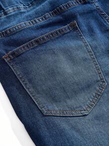 EMERY ROSE Plus Size Women's Elastic Waist Denim Shorts With Pockets And Rolled Hem Design For Casual Wear