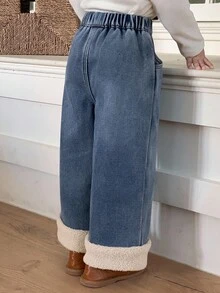 DAZY 女童保暖牛仔裤，秋季保暖款，冬季款