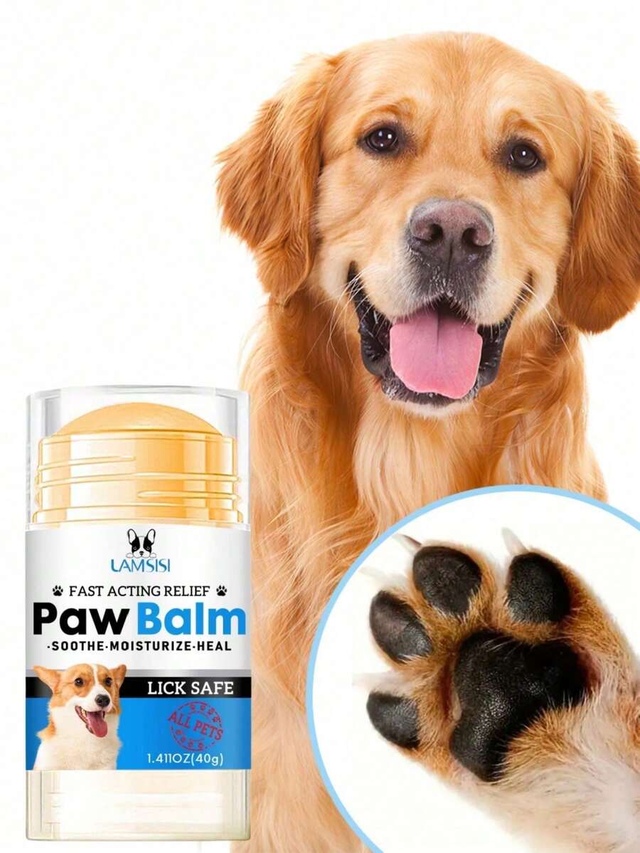 SHEIN 1 pieza/2 piezas Bálsamo para almohadillas de las patas de gato y perro de 40g, cuidado para patas secas y agrietadas, hidratante para las plantas de las patas de las mascotas (se enviarán al azar estilos nuevos y antiguos de embalaje, ¡gracias por su comprensión!) - Multicolor - Ver 1
