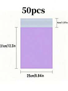10/20/50/100PCS 浅紫色粉色包装袋多用途防水邮寄袋适用于办公室衣物收纳运输搬家包装旅行整理可重复使用加厚新材料时尚物流快递袋可定制批量批发存储解决方案礼品包装节日季 - 淡紫色 - 查看 16