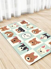 SHEIN 1 Pc Pet Feeding Mat, Absorbent Cat Food DogFood Mat, Cat Dog Mat, Quick Dry Non-Slip, EasyCleaning Cat Dog Water Dispenser Mat, PetSupplies, Cat Dog Water Bowl Mat - Multicolor - View 3