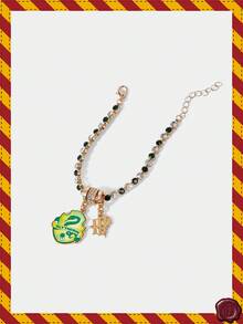 HARRY POTTER X SHEIN 1 件蛇形设计水晶装饰时尚手链 - 綠色 - 查看 2