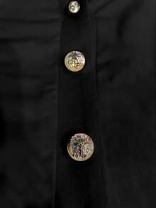 Airaco Cárdigan de punto con cuello polo y bordado, camiseta de manga corta para mujer