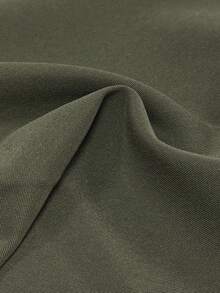 Lumivelle Business Casual Woman Fall Women Clothes Women's Solid Color Utility Pocket Drop Shoulder Cinched Waist Regular Jacket Casual Outfits Spring Clothes For University - Army Green - View 12