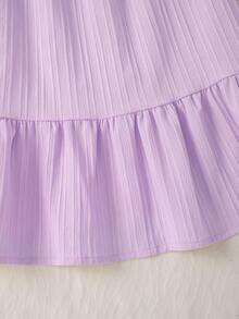 Arcane Artistry Women's Ruffle Strap Minimalist Casual Mini Dress, Light Yellow, Suitable For Summer Vacation - Mauve Purple - View 6