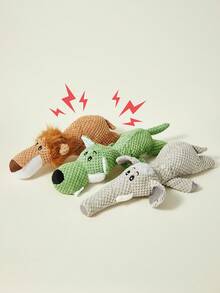 PETSIN Pet Toy Plush Dog Teething Interactive Toy Cute Animal Shape, Bite-Resistant And Tooth-Cleaning,Dog Toy Animal Shape, Rope Braided, Can Make Sounds, Dog Teething Toy To Relieve Boredom - Multicolor - View 2