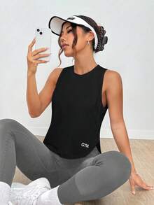 Easithlete 三件套休闲百搭圆领字母印花运动上衣健身上衣女士运动休闲上衣运动休闲上衣健身上衣女款 - 彩色 - 查看 4