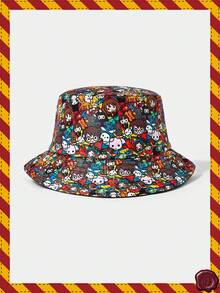 HARRY POTTER X SHEIN 双面卡通印花渔夫帽