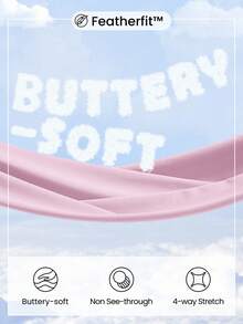 GLOWMODE FeatherFit™ Powerhouse Round Neck Racerback Halter Thong Bodysuit Low Impact Yoga Daily Summer - Bubblegum Pink - View 7