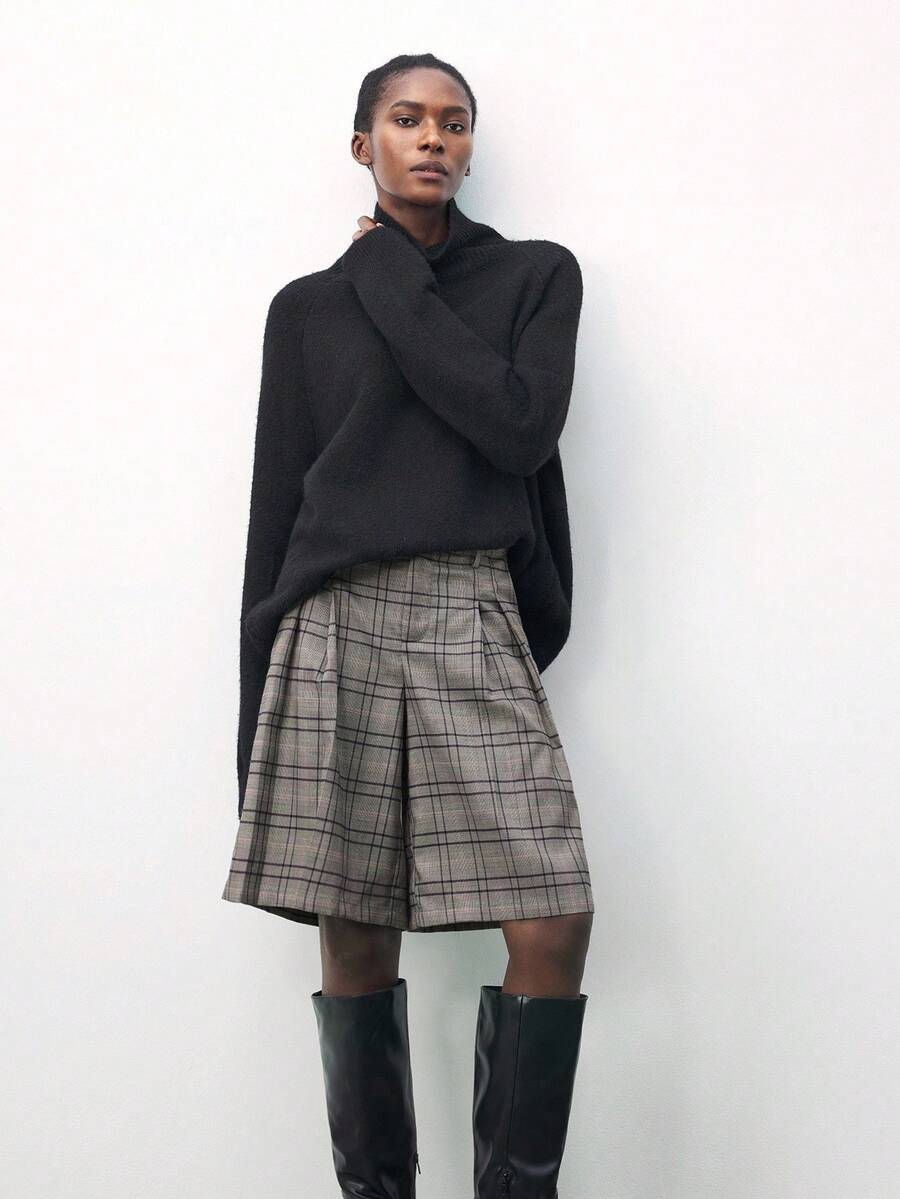 Maija Women's Casual Retro Plaid Loose Wide-Leg Pants, Plaid Pant Women, Autumn/Winter,Cozy Fall And Winter Clothes For Women - Multicolor - View 1