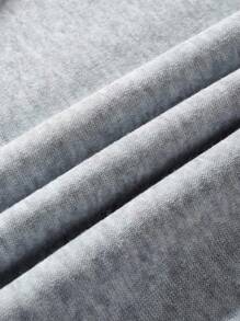 EMERY ROSE Plus Size Turtle Printed Graphic Hot Selling Draw Rope Sweatshirt Fall Cloth For Women Winter Autumn - Light Grey - View 4