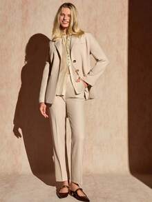 Bóhologie Women's Beige Blazer And Trousers Suit Set - Beige - View 1