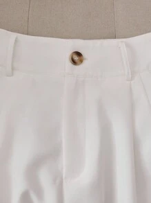 Franclia 女性時尚A字白色短褲，多用途風格