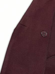 Franclia Plus Size Women Classic Casual Minimalist Lapel Cinched Waist Button Pocket Mid-Length Coat, Autumn/Winter Fall Cloth For Women Winter Autumn