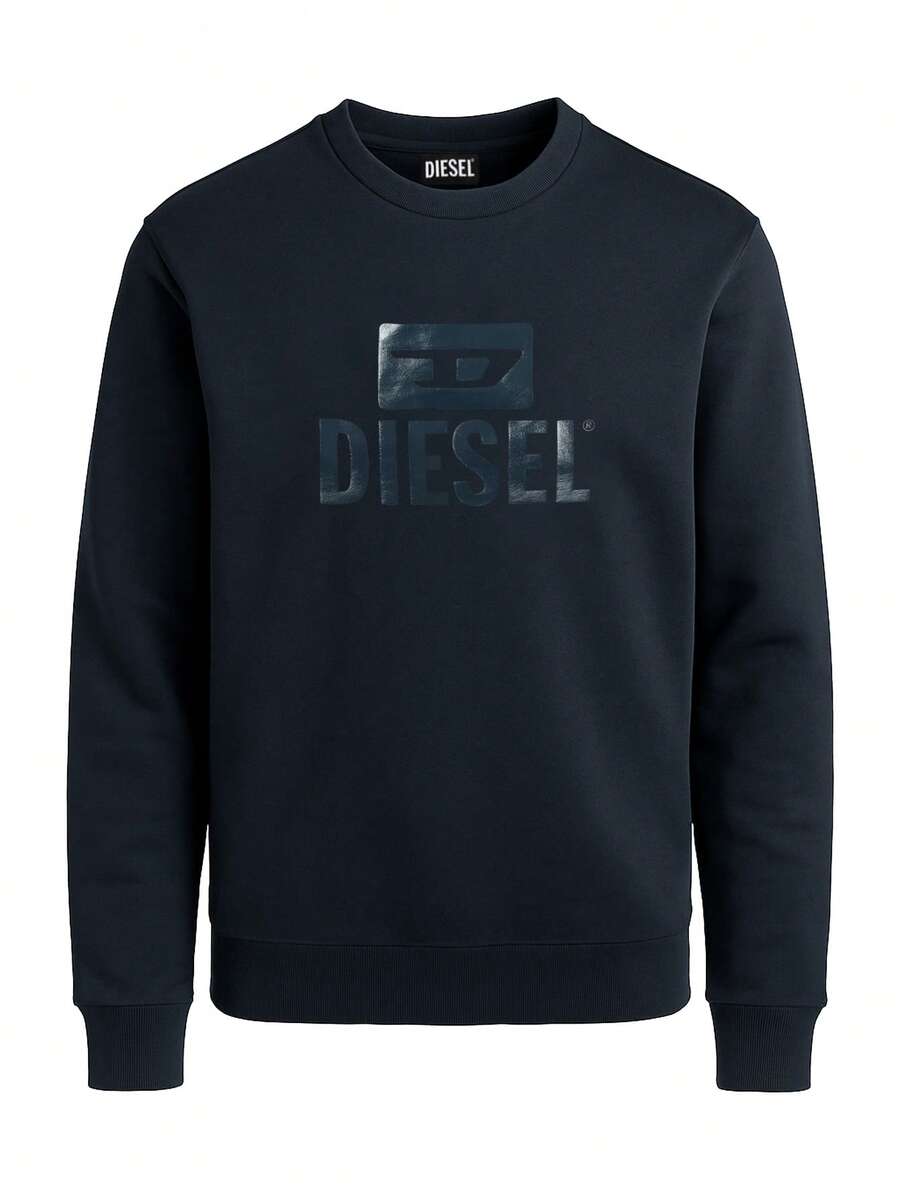 Diesel Men's Pullover Navy - Navy Blue - View 1