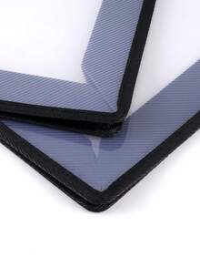 1 件/2 件大容量 A4 文件夹，加厚防水文件袋，带透明纽扣封口，文件/学生档案袋 - 黑色 - 查看 3