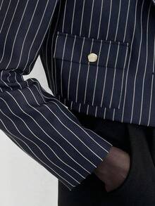 Lumivelle 万圣节女式商务休闲西装外套 - 藏蓝色 - 查看 12