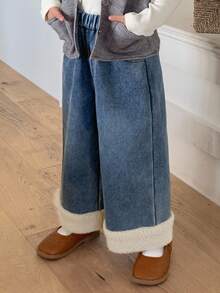 DAZY 女童保暖牛仔裤，秋季保暖款，冬季款