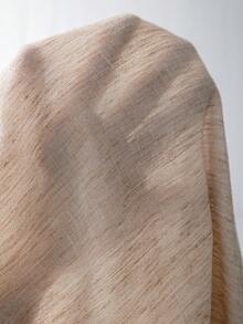 Manfinity Homme 男士单排扣休闲亚麻长袖宽松衬衫男士亚麻衬衫米色男士衬衫裸色衬衫，适合秋季 - 卡其色 - 查看 6