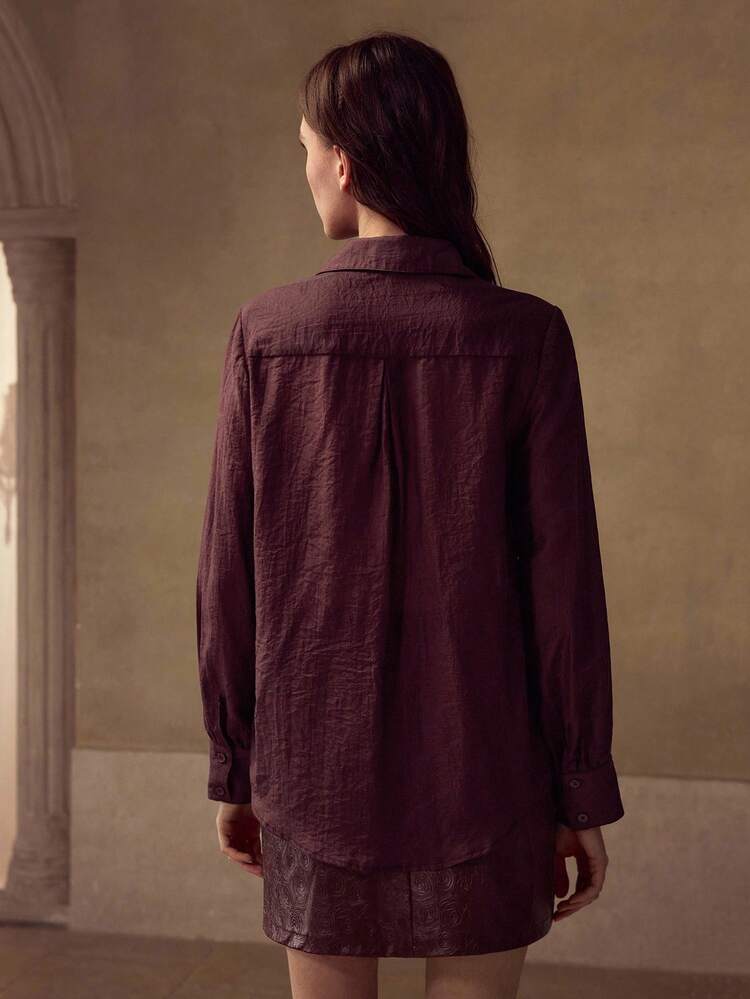 EMBROIDERED BUTTON UP SHIRT