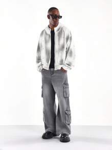 Áo khoác có mũ kéo khóa toàn thân SUMWON đính ngọc trai, thích hợp cho các buổi tiệc tối thường ngày, dịp đặc biệt, kỳ nghỉ mùa đông, thời trang áo nỉ đính ngọc trai trơn. - trắng - Xem 7